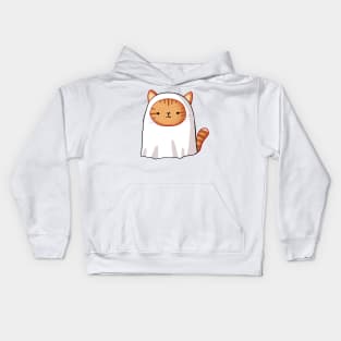 Cute ghost cat Kids Hoodie